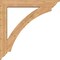 Ekena Millwork Thorton Traditional Smooth Bracket w/ Offset Brace, Western Red Cedar, 7 1/2"W x 48"D x 48"H BKT0806X48X48THR01SWR - alternate 2